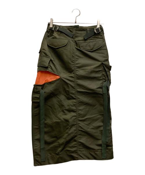 sacai（サカイ）sacai (サカイ) Nylon Twill Skirt オリーブ サイズ:1の古着・服飾アイテム