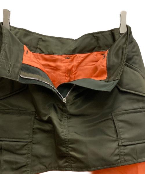 sacai（サカイ）sacai (サカイ) Nylon Twill Skirt オリーブ サイズ:1の古着・服飾アイテム