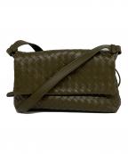BOTTEGA VENETAボッテガベネタ）の古着「イントレチャートショルダーバック」｜オリーブ