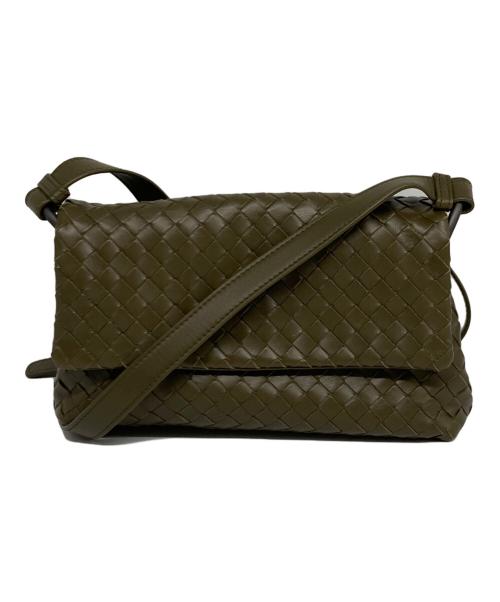 BOTTEGA VENETA（ボッテガベネタ）BOTTEGA VENETA (ボッテガベネタ) イントレチャートショルダーバック オリーブの古着・服飾アイテム