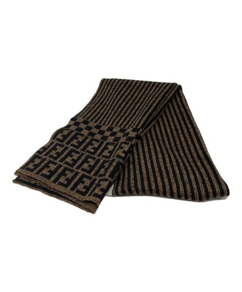 FENDI（フェンディ）FENDI (フェンディ) ズッカマフラー ブラウンの古着・服飾アイテム