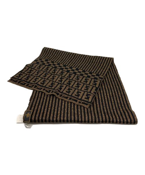FENDI（フェンディ）FENDI (フェンディ) ズッカマフラー ブラウンの古着・服飾アイテム