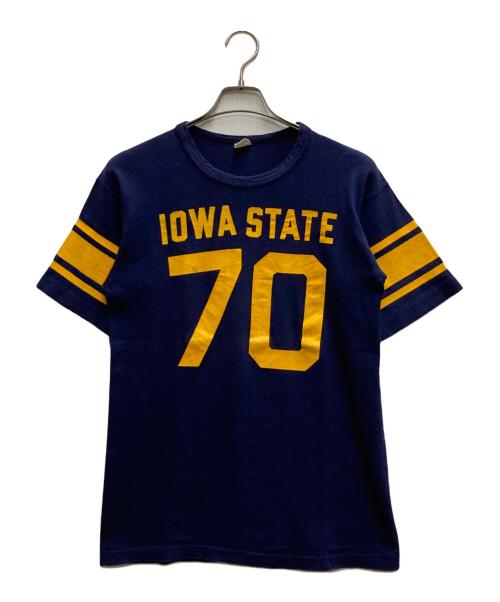 Champion（チャンピオン）Champion (チャンピオン) 60'S ナンバリング フットボールシャツ ネイビー×イエロー サイズ:Ⅼの古着・服飾アイテム