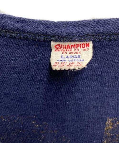 Champion（チャンピオン）Champion (チャンピオン) 60'S ナンバリング フットボールシャツ ネイビー×イエロー サイズ:Ⅼの古着・服飾アイテム