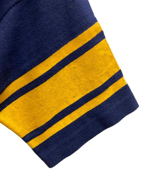 Champion（チャンピオン）Champion (チャンピオン) 60'S ナンバリング フットボールシャツ ネイビー×イエロー サイズ:Ⅼの古着・服飾アイテム