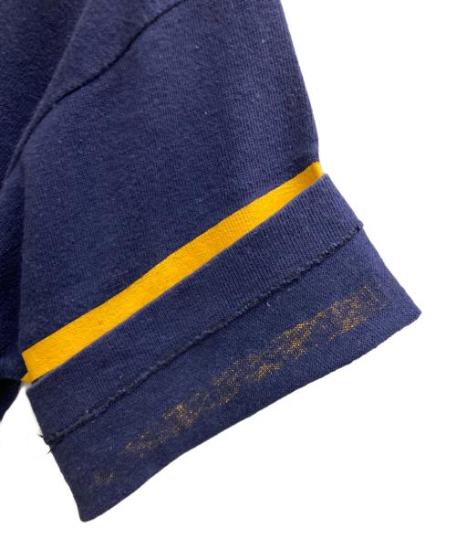 Champion（チャンピオン）Champion (チャンピオン) 60'S ナンバリング フットボールシャツ ネイビー×イエロー サイズ:Ⅼの古着・服飾アイテム