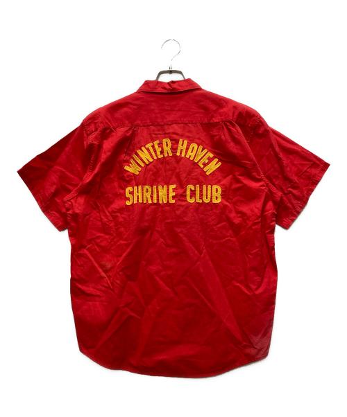 MARTIN'S（マーティンズ）MARTIN'S (マーティンズ) 50'S~60'S コットン S/S シャツ レッド サイズ:Lの古着・服飾アイテム
