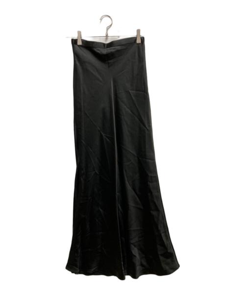 FRAY ID（フレイ アイディー）FRAY ID (フレイ アイディー) アセテートサテンバイアススカート ブラックの古着・服飾アイテム