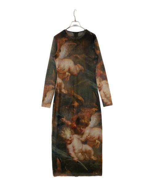 ZARA（ザラ）ZARA (ザラ) PAUL RUBENS パワーネットワンピース グリーン サイズ:Mの古着・服飾アイテム
