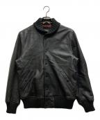 SCHOTT BROS.ショット）の古着「LEATHER STADIUM JACKET」｜ブラック