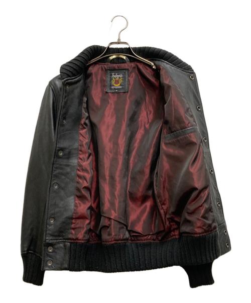 SCHOTT BROS.（ショット）SCHOTT BROS. (ショットブロス) LEATHER STADIUM JACKET ブラック サイズ:Mの古着・服飾アイテム