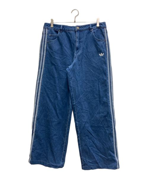 adidas（アディダス）adidas (アディダス) アディカラー デニム スリーストライプス トラックパンツ ブルー サイズ:W30の古着・服飾アイテム
