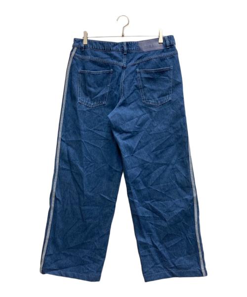 adidas（アディダス）adidas (アディダス) アディカラー デニム スリーストライプス トラックパンツ ブルー サイズ:W30の古着・服飾アイテム