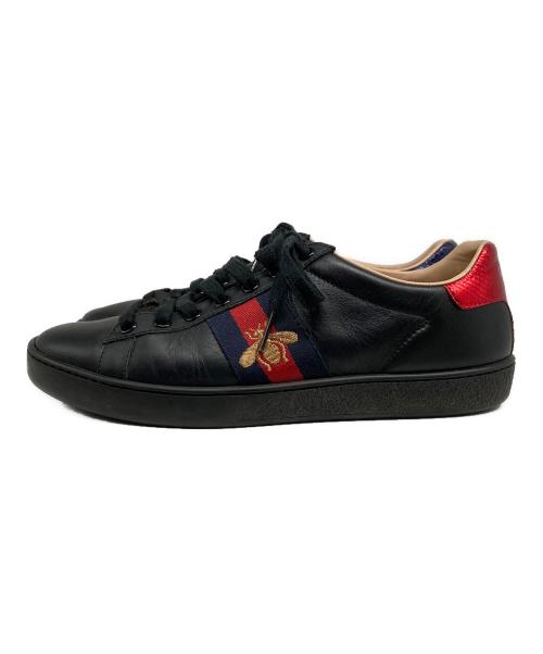 GUCCI（グッチ）GUCCI (グッチ) エース エンブロイダリー付き スニーカー ブラック サイズ:37の古着・服飾アイテム
