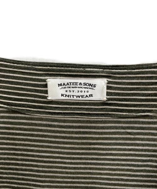 MAATEE&SONS（マーティーアンドサンズ）MAATEE&SONS (マーティーアンドサンズ) シルクバスクシャツボーダー オリーブ サイズ:3の古着・服飾アイテム