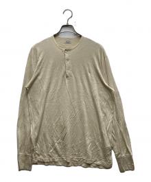 MAATEE&SONS（マーティーアンドサンズ）の古着「SILK PIQUE HENRY TEE」｜ベージュ