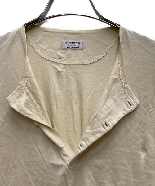 MAATEE&SONS（マーティーアンドサンズ）MAATEE&SONS (マーティーアンドサンズ) SILK PIQUE HENRY TEE ベージュ サイズ:3の古着・服飾アイテム