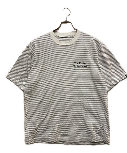 The Ennoy Professional（ザ エンノイ プロフェッショナル）The Ennoy Professional (ザ エンノイ プロフェッショナル) ロゴボーダーTシャツ グレー サイズ:Mの古着・服飾アイテム