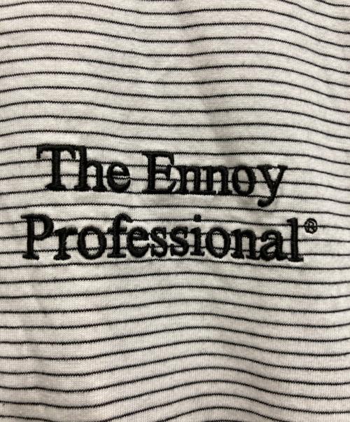 The Ennoy Professional（ザ エンノイ プロフェッショナル）The Ennoy Professional (ザ エンノイ プロフェッショナル) ロゴボーダーTシャツ グレー サイズ:Mの古着・服飾アイテム