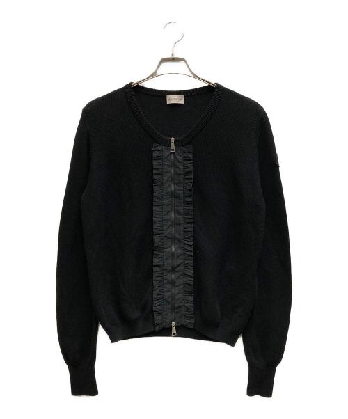 MONCLER（モンクレール）MONCLER (モンクレール) ナイロンフリルカーディガン ブラック サイズ:Ⅿの古着・服飾アイテム