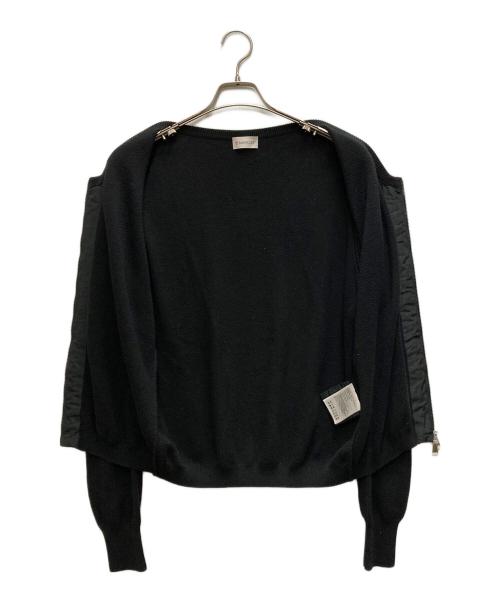 MONCLER（モンクレール）MONCLER (モンクレール) ナイロンフリルカーディガン ブラック サイズ:Ⅿの古着・服飾アイテム