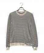 MONCLERモンクレール）の古着「GIROCOLLO TRICOT ボーダーニット」｜ホワイト