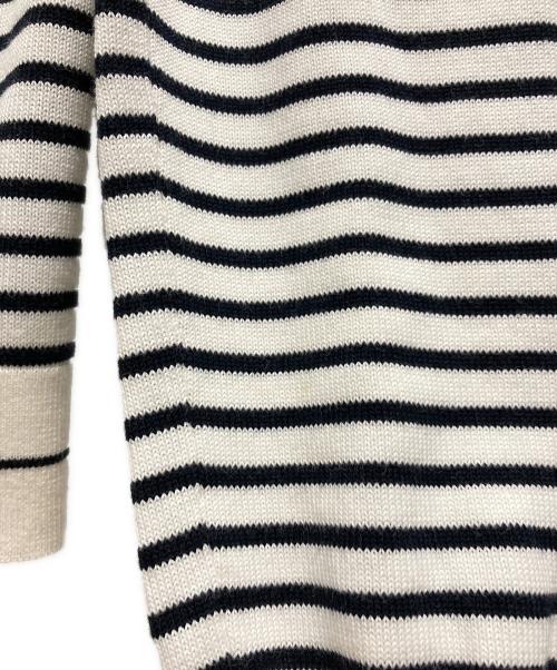 MONCLER（モンクレール）MONCLER (モンクレール) GIROCOLLO TRICOT ボーダーニット ホワイト サイズ:Sの古着・服飾アイテム