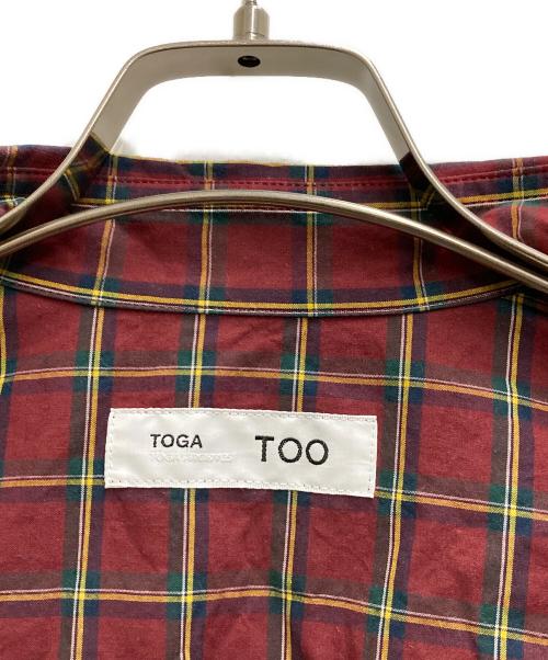 TOGA TOO（トーガ・トゥ）TOGA TOO (トーガ・トゥ) Cotton plaid shirt レッド サイズ:Lの古着・服飾アイテム