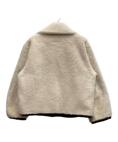 NKNIT（ンニット）NKNIT (ンニット) vegan mouton half zip BIG ホワイトの古着・服飾アイテム