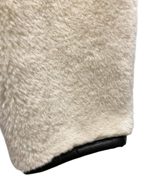 NKNIT（ンニット）NKNIT (ンニット) vegan mouton half zip BIG ホワイトの古着・服飾アイテム