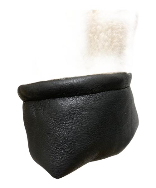 NKNIT（ンニット）NKNIT (ンニット) vegan mouton half zip BIG ホワイトの古着・服飾アイテム