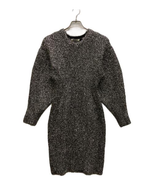 NKNIT（ンニット）NKNIT (ンニット) シャギーラメニットワンピース シルバーの古着・服飾アイテム