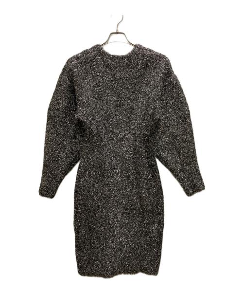 NKNIT（ンニット）NKNIT (ンニット) シャギーラメニットワンピース シルバーの古着・服飾アイテム