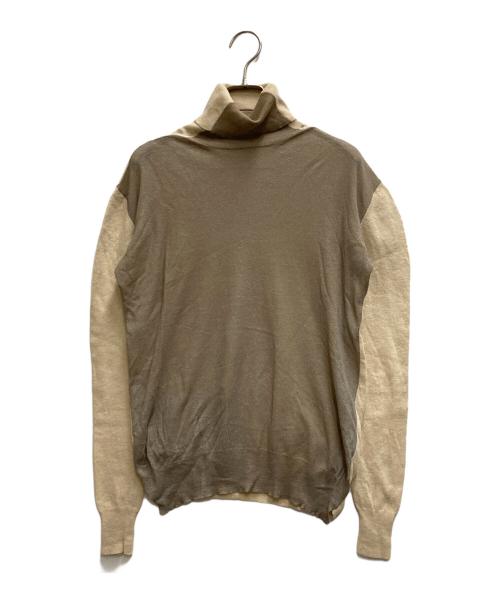 DRIES VAN NOTEN（ドリスヴァンノッテン）DRIES VAN NOTEN (ドリスヴァンノッテン) メリノウールタートルネックニット ベージュ サイズ:表記なしの古着・服飾アイテム