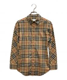 BURBERRY LONDON（バーバリーロンドン）の古着「ヴィンテージチェック ストレッチコットンツイル 長袖シャツ」｜ブラウン