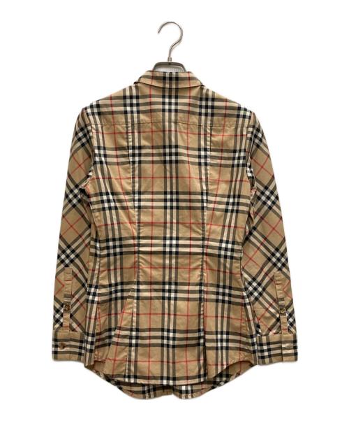 BURBERRY LONDON（バーバリーロンドン）BURBERRY LONDON (バーバリーロンドン) ヴィンテージチェック ストレッチコットンツイル 長袖シャツ ブラウン サイズ:34の古着・服飾アイテム