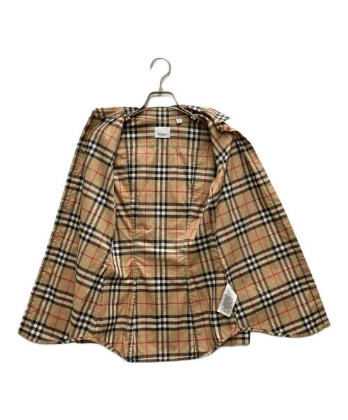 BURBERRY LONDON（バーバリーロンドン）BURBERRY LONDON (バーバリーロンドン) ヴィンテージチェック ストレッチコットンツイル 長袖シャツ ブラウン サイズ:34の古着・服飾アイテム
