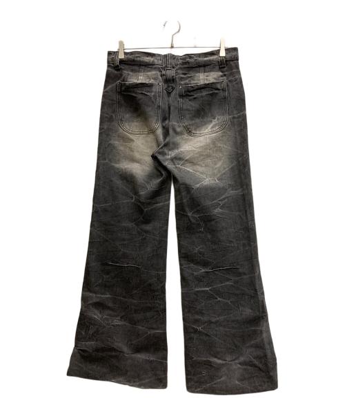 Jaded London（ジェイデッドロンドン）JADED LONDON (ジェイデッドロンドン) フレアエイジングデニムパンツ ブラック サイズ:W32の古着・服飾アイテム