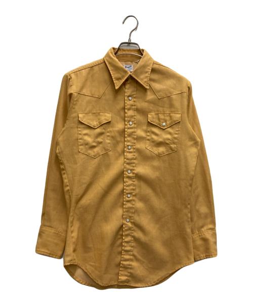 Wrangler（ラングラー）Wrangler (ラングラー) 60-70sウエスタンシャツ イエロー サイズ:15-33の古着・服飾アイテム