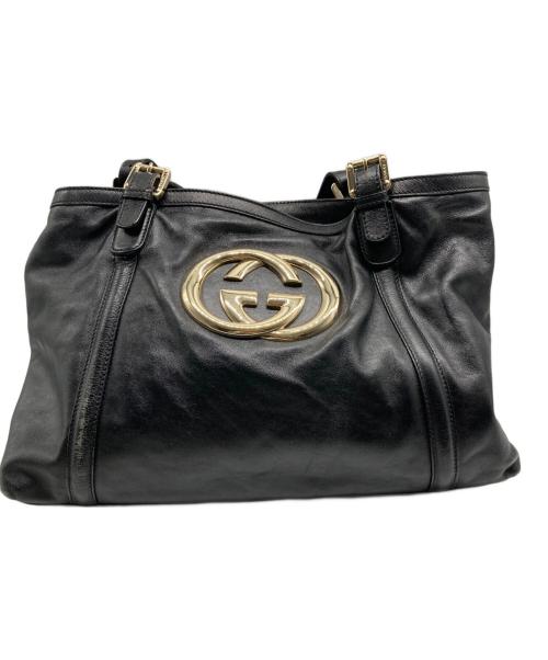 GUCCI（グッチ）GUCCI (グッチ) GGスプリーム ショルダーバッグ ブラックの古着・服飾アイテム