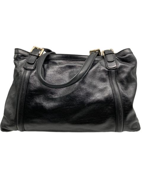 GUCCI（グッチ）GUCCI (グッチ) GGスプリーム ショルダーバッグ ブラックの古着・服飾アイテム