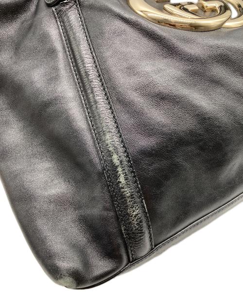 GUCCI（グッチ）GUCCI (グッチ) GGスプリーム ショルダーバッグ ブラックの古着・服飾アイテム