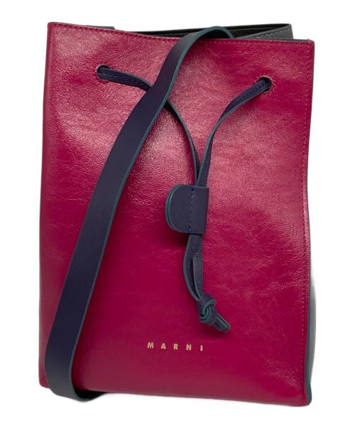 MARNI（マルニ）MARNI (マルニ) MUSEO ショルダーバッグ パープル×ネイビーの古着・服飾アイテム