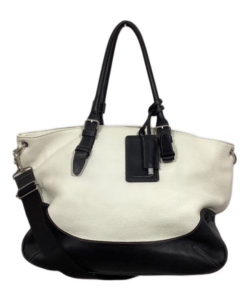 PELLE MORBIDA（ペッレモルビダ）PELLE MORBIDA (ペッレモルビダ) 2WAYレザーバッグ ホワイトの古着・服飾アイテム