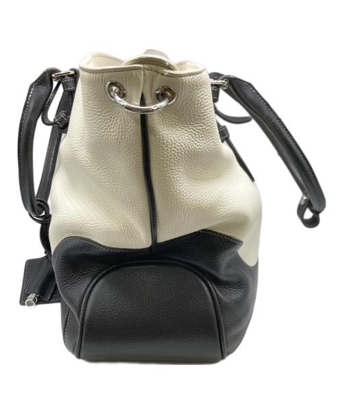 PELLE MORBIDA（ペッレモルビダ）PELLE MORBIDA (ペッレモルビダ) 2WAYレザーバッグ ホワイトの古着・服飾アイテム