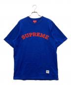 SUPREMEシュプリーム）の古着「タータンチェックロゴt」｜ブルー