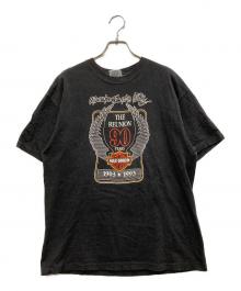 HARLEY-DAVIDSON（ハーレーダビッドソン）の古着「90s90周年アニバーサリーtシャツ」｜ブラック