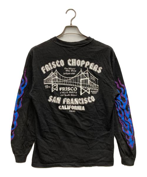 FRISCO CHOPPERS（フリスコチョッパーズ）FRISCO CHOPPERS (フリスコチョッパーズ) 90s ブルーフレイムカットソー ブラック サイズ:Mの古着・服飾アイテム