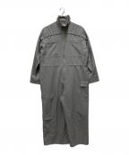 MECREメクル）の古着「ウエストドロストオールインワン」｜グレー