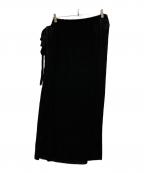 Y'sワイズ）の古着「ウールレーヨンニットスカート」｜ブラック